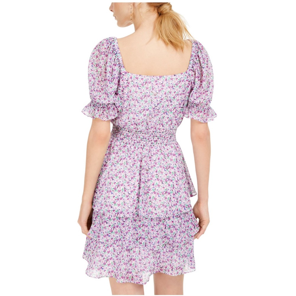 Leyden purple chiffon dress - Picture 2 of 6